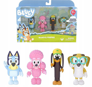 Súprava figúrok Moose Toys Bluey & Friends 4 ks.
