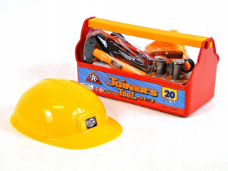 Skrinka, kufrík s náradím - BOB Builder Tools Set Inbox + Helmet