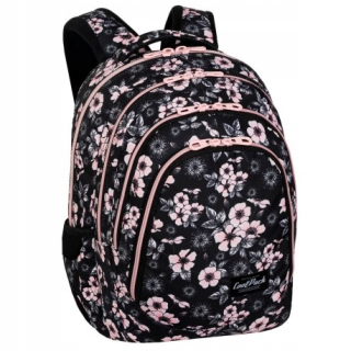 CoolPack viackomorový školský batoh, čierny, odtiene ružovej, 28 l
