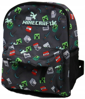 Jednokomorový batoh do škôlky Minecraft Fashion UK, unisex, čierny