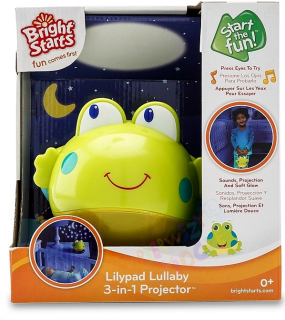LED projektor nočnej oblohy - Bright Začína lampa projektora Žabka 3v1 Melodies