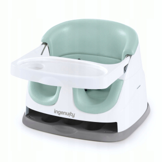 Stolička na kŕmenie Ingenuity Baby Base 2v1, biela a zelená