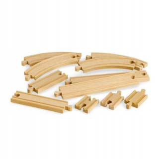 Dráha pre deti, stavebnica - Brio 33401 set 11 skladieb jednoduché, konektory, luky