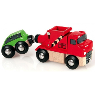 Dráha pre deti, stavebnica - BRIO 33528 Roller Drevený Lawan s autom