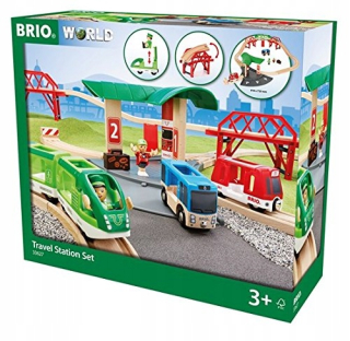 Dráha pre deti, stavebnica - Brio 33627 Drevená fronta - Travel kit
