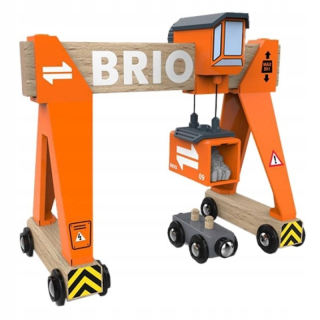 Dráha pre deti, stavebnica - BRIO 33732 ŽELEZNIČNÝ MOBILNÝ CARGO CRANE