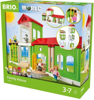 Dráha pre deti, stavebnica - Brio 33941 rodinný dom drevené bloky