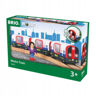 Dráha pre deti, stavebnica - Brio kruhové drevené vlak metra 33.867