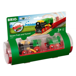 Dráha pre deti, stavebnica - Brio front tunel s parným vlakom 33892