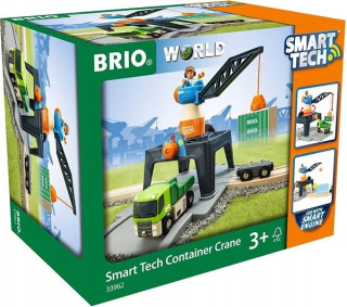 Dráha pre deti, stavebnica - Brio Inteligentné Tech Crane 33962 Drevená fronta
