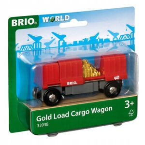 Dráha pre deti, stavebnica - Brio Wagon zlatom 33938 Drevená fronty