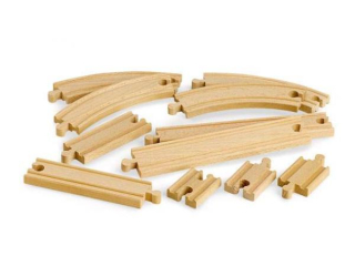 Dráha pre deti, stavebnica - Brio set 11 skladieb jednoduchým a otočí 33401