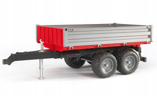 Traktor - Bruder 02019 Dvojpravový príves s vyklápaním