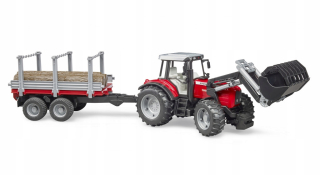 Traktor - Bruder 02046 Traktor Massey Ferguson s prívesom