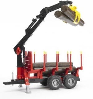 Traktor - Bruder 02252 Príves s HDS na drevo