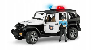 Polícajné autíčko - Bruder 02526 Jeep Polícia s ľahkým zvukom + figúrka
