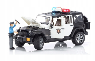 Polícajné autíčko - Bruder 02526 Jeep Wrangler polície s postavou