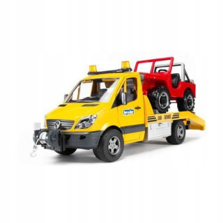 Traktor - BRUDER 02535 LAWETA MERCEDES JEEP CESTNÁ POMOC
