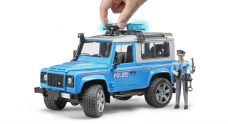 Polícajné autíčko - Bruder 02597 Land Polícia Rover s obrázkom