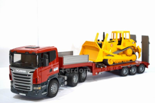Tatra, nákladné auto - Bruder 03555 Scania s návesom + buldozér 02422