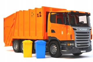 Smietiarské autíčko - Bruder 03560 SCANIA GIFT + 2 košíky