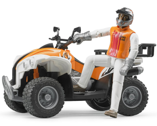 Detská motorka - Bruder 63000 Quad s vodičom BWLD