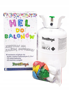 Balóny na párty - Valec s Hélium balóny héliom bublinu narodeninám 0,25m3