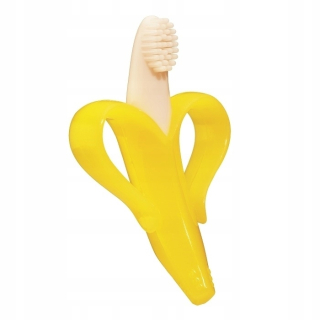 Ortodontické hryzátko Baby Banana, silikón, odtiene žltej a zlatej