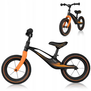 Lionelo Bart Air 12" balančný bicykel Black, Orange
