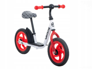 Balančný bicykel Gimme Viko s platformou, biela, červená a čierna