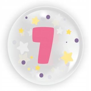 Balóny na párty - Balónik 45 cm - digit 7 pre dievčatá 6 kusov