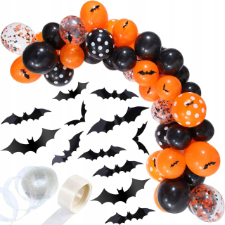 Balóny na párty - Halloween dekoratívne balón - 113 ks