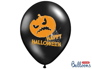 Balóny na párty - Balóniky 30cm, tekvica, Halloween, pastelka čierna, 50ks