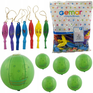Balóny na párty - Balóny balón loptičku na pružnom veľký mix farieb 50x