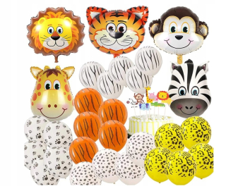 Balóny na párty - FÓLIE balóny, zvieratká, zvieratká, ročná ZOO