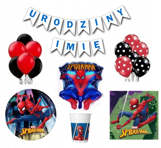 Balóny na párty - Balóny Spiderman stanovili narodeniny 1-9 Spider-Man