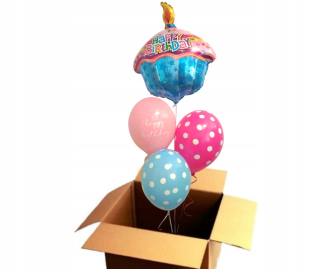 Balóny na párty - Balóniky s héliom happy birthday po darčekovom hit