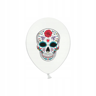 Balóny na párty - Balóny White Skull Death Day Halloween