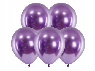 Balóny na párty - Balóny latex lesklé fialové 50 ks