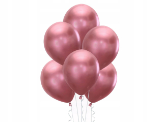 Balóny na párty - Latex balóny chróm ružový 30cm 50ks