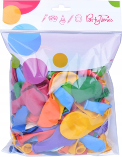 Balóny na párty - Pastelové balóny, 100 ks, mix farieb, narodeniny, výroba v EÚ