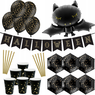 Balóny Plate hrnčeky sada pre domáce Halloween