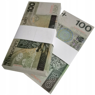 Banky na hranie a učenie sa 100 Zlotys 100 ks