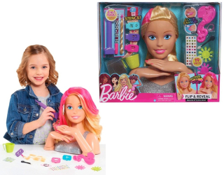 Barbie hlava na česanie styling manikúra Delux
