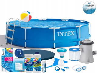 Intex záhradný bazén 305cm plný + rebrík