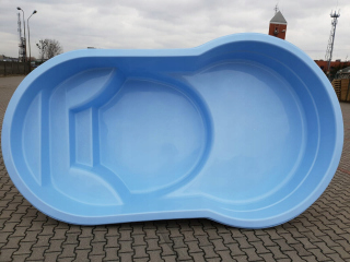 Polyester záhradný bazén zvrat 412x244x100