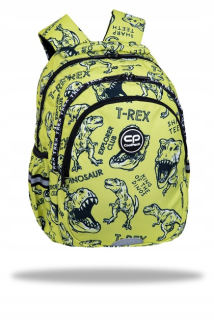 CoolPack viackomorový školský batoh, čierny, Odtiene zelenej, Odtiene žltej a zlatej, Multicolor 21 l