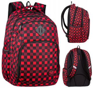 CoolPack viackomorový školský batoh, čierny, Odtiene červenej, Multicolor, 30 l