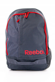 Jednokomorový školský batoh Reebok, čierny, odtiene červenej