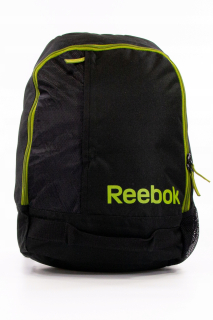 Jednokomorový školský batoh Reebok, čierny, odtiene zelenej